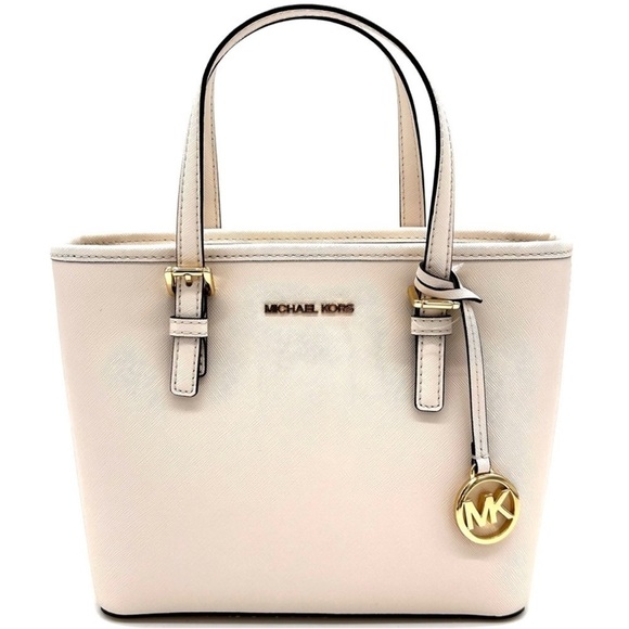 Michael Kors Jet Set Travel Extra-Small Top-Zip Tote Bag White (NWT) - Picture 1 of 12